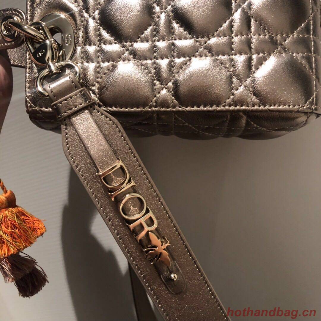 Dior Lady Dior Bag Original Sheepskin Leather CD5501 Gold Dior Lady Dior Bag Original Sheepskin Leather CD5501 Gold