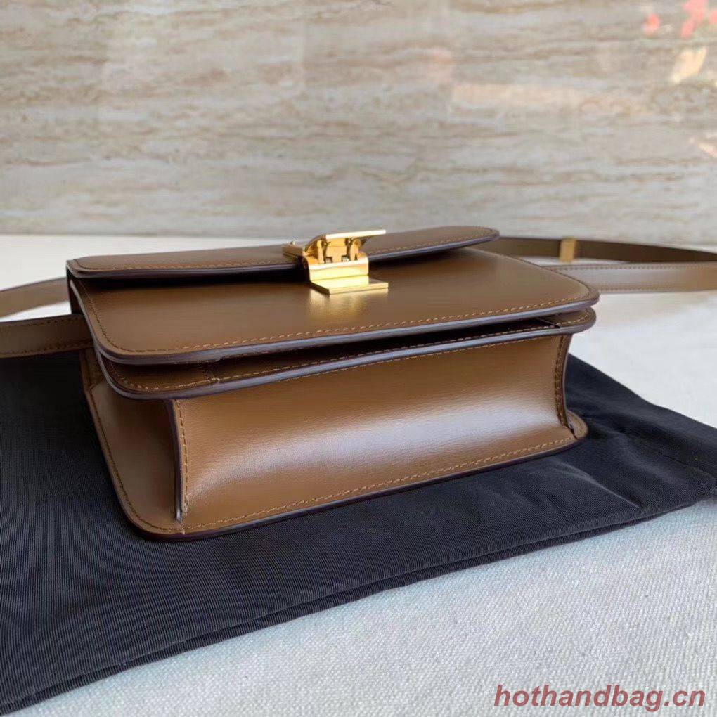 Celine Classic Box Teen Flap Bag Original Calfskin Leather 3379 Brown Celine Classic Box Teen Flap Bag Original Calfskin Leather 3379 Brown