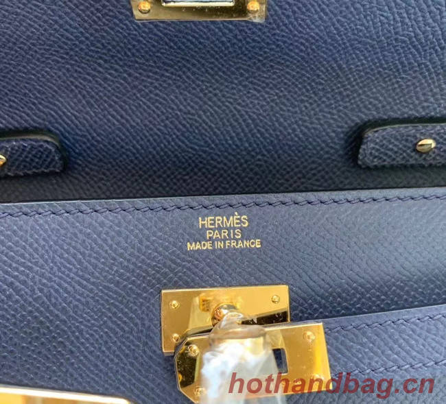 Hermes Original kelly espom leather to go woc Bag H4087 royal blue