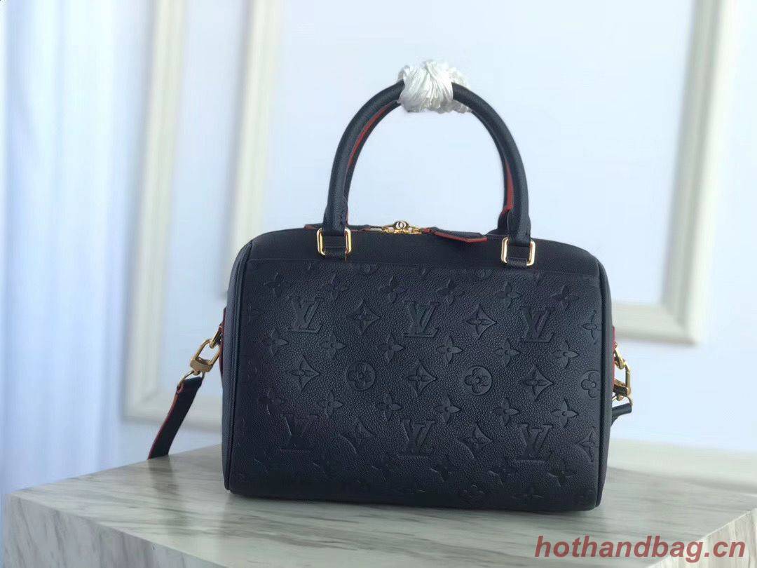 Louis vuitton original leather SPEEDY 25 Monogram Empreinte M43501 dark blue Louis vuitton original leather SPEEDY 25 Monogram Empreinte M43501 dark blue
