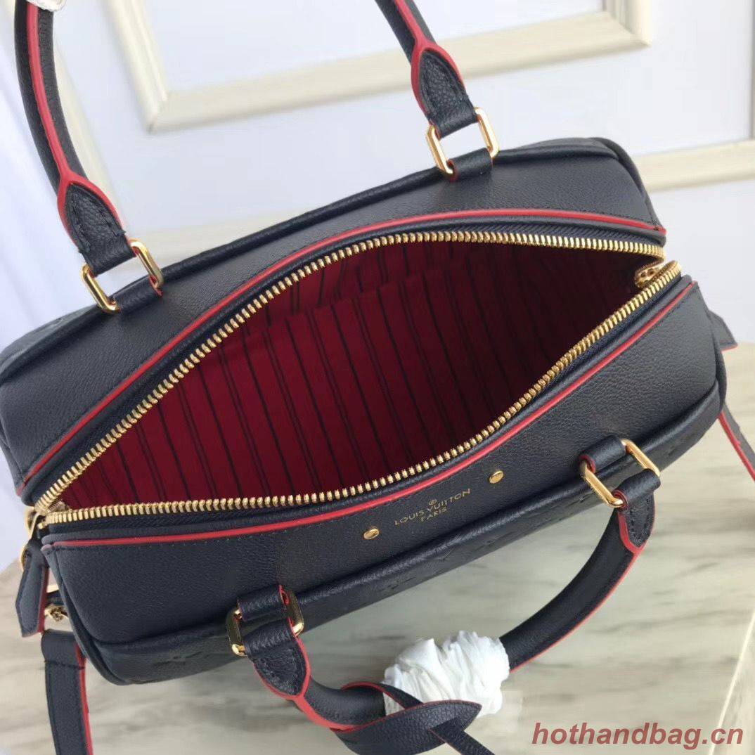 Louis vuitton original leather SPEEDY 25 Monogram Empreinte M43501 dark blue Louis vuitton original leather SPEEDY 25 Monogram Empreinte M43501 dark blue