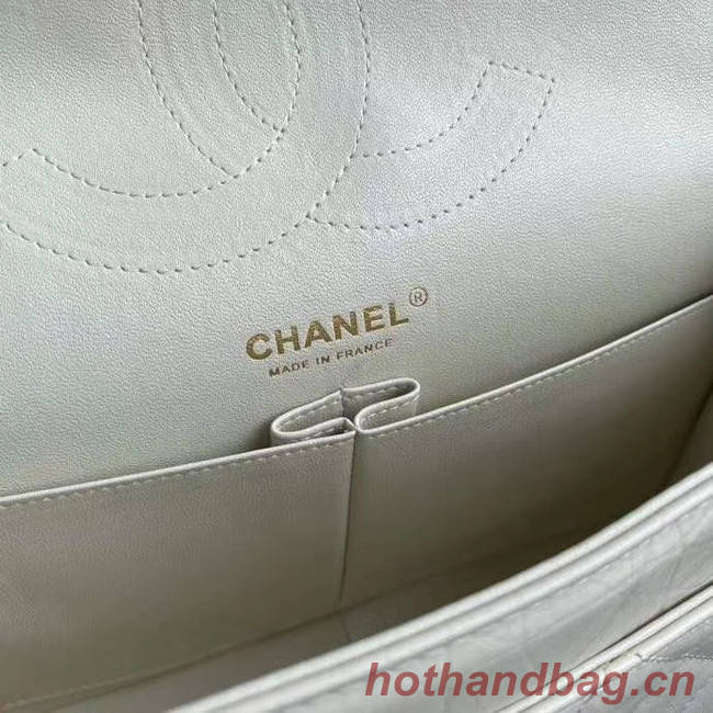 Chanel 2.55 Calfskin Flap Bag A37587 white