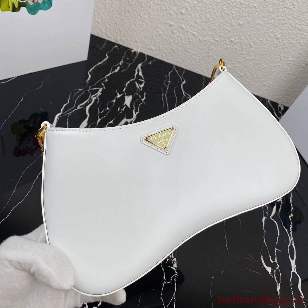 Prada Saffiano leather shoulder bag 2BC148 white Prada Saffiano leather shoulder bag 2BC148 white