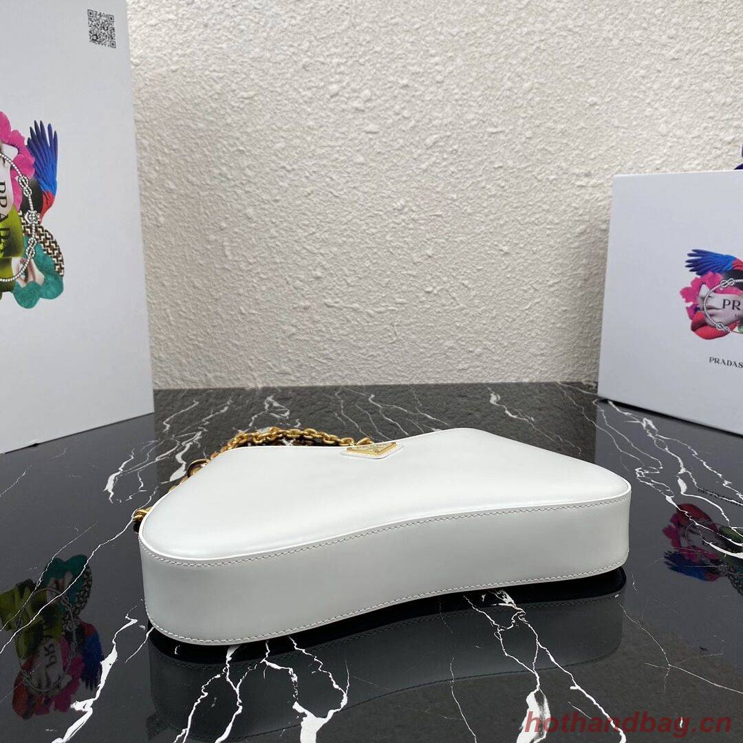Prada Saffiano leather shoulder bag 2BC148 white Prada Saffiano leather shoulder bag 2BC148 white