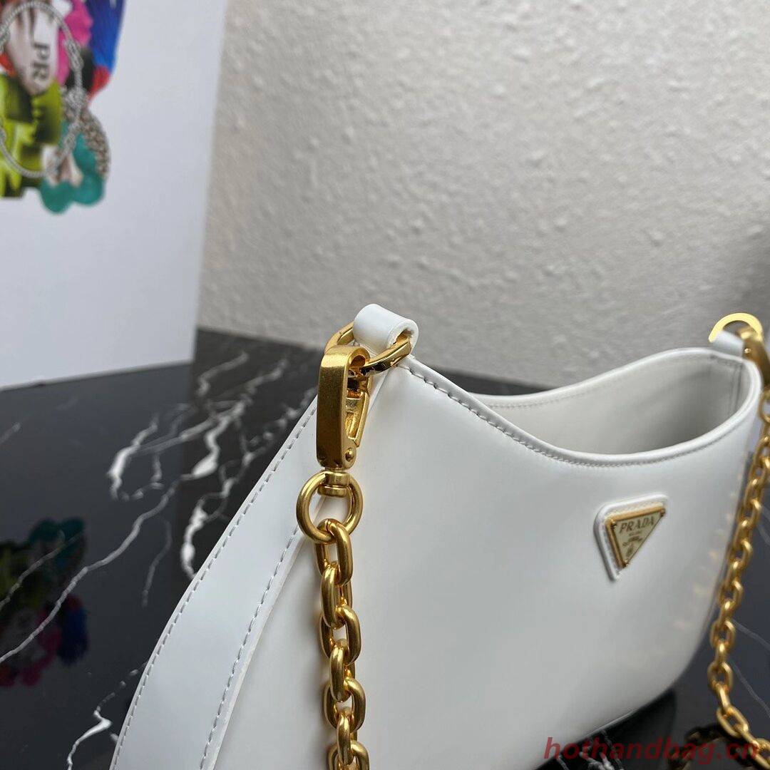 Prada Saffiano leather shoulder bag 2BC148 white Prada Saffiano leather shoulder bag 2BC148 white