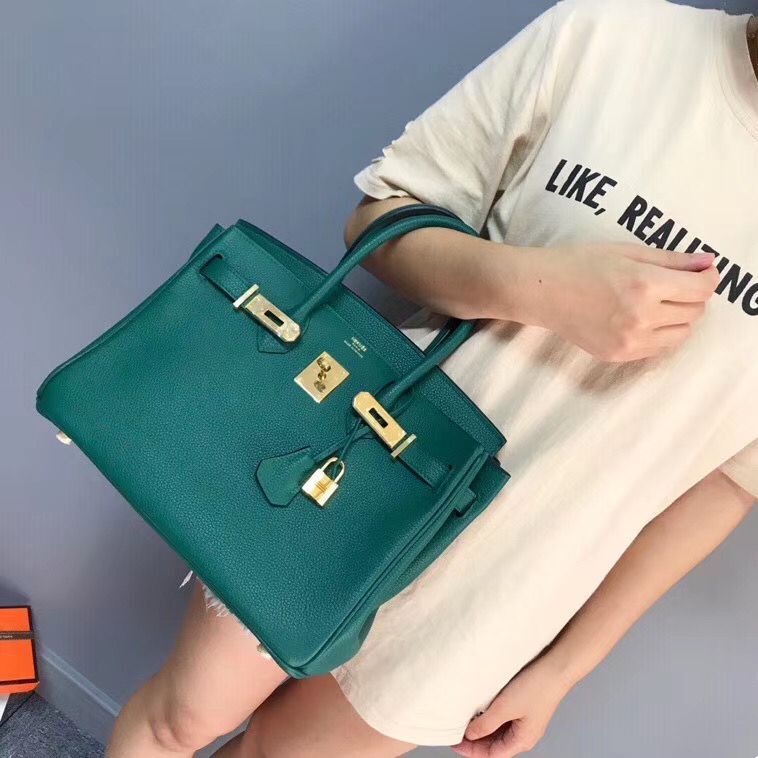 Hermes Birkin Bag Original Leather 35CM 17825 Green Hermes Birkin Bag Original Leather 35CM 17825 Green