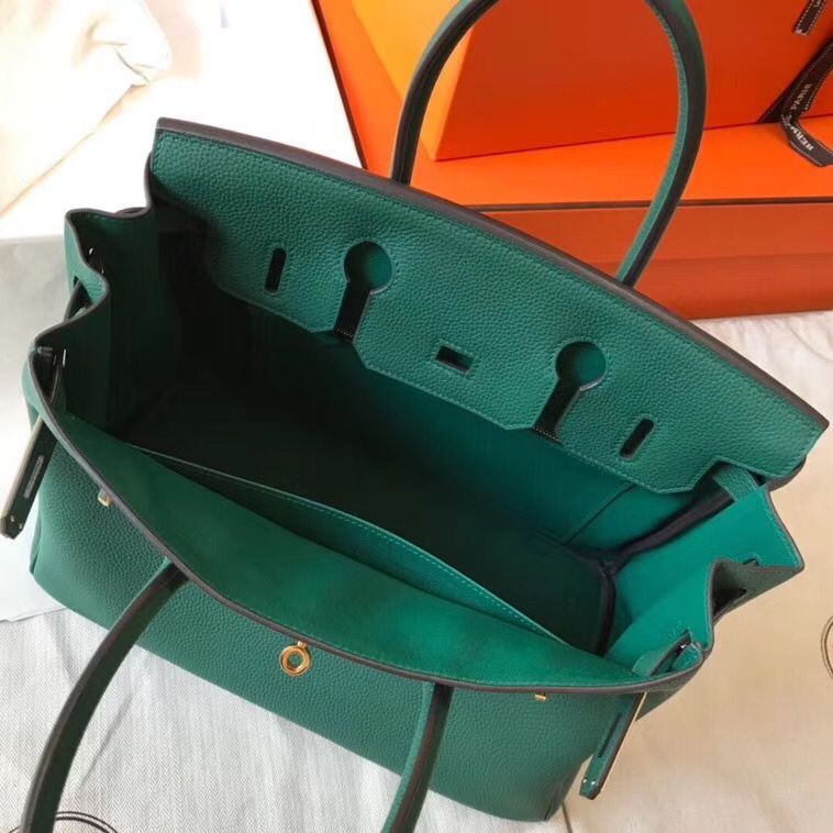 Hermes Birkin Bag Original Leather 35CM 17825 Green Hermes Birkin Bag Original Leather 35CM 17825 Green