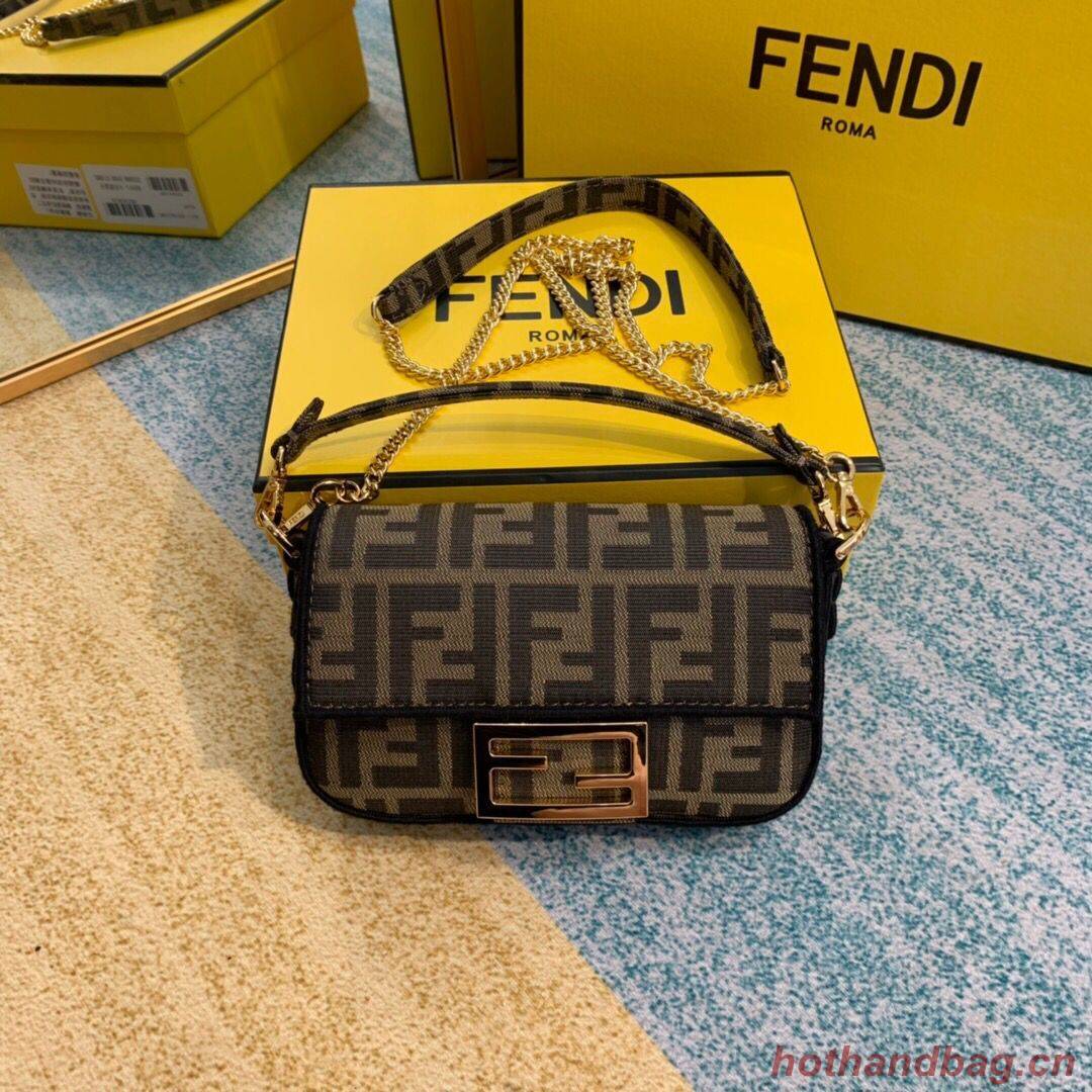 FENDI fabric bag 8BR600 brown FENDI fabric bag 8BR600 brown
