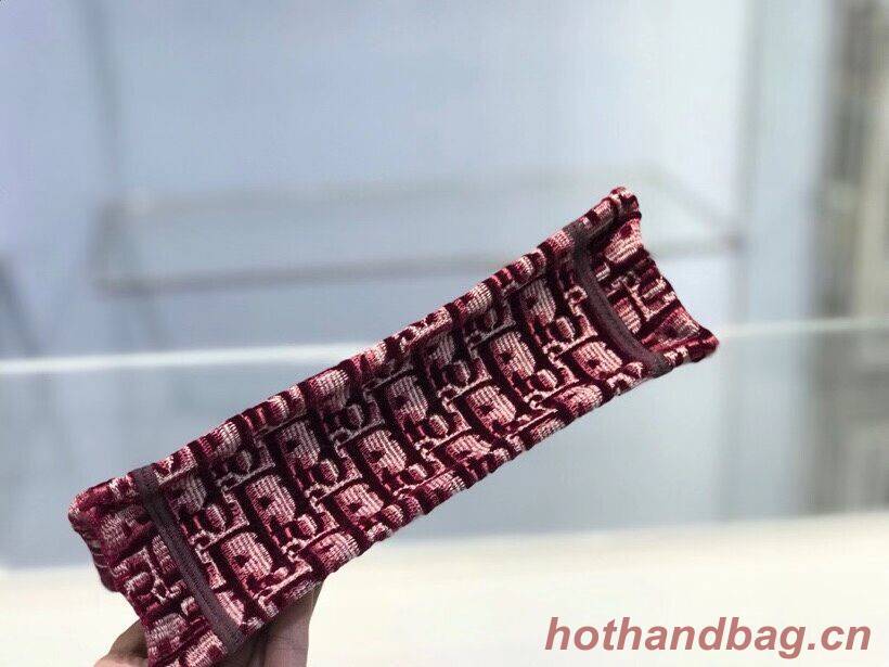 DIOR BOOK TOTE Burgundy Dior Oblique Embroidered Velvet M1286Z DIOR BOOK TOTE Burgundy Dior Oblique Embroidered Velvet M1286Z