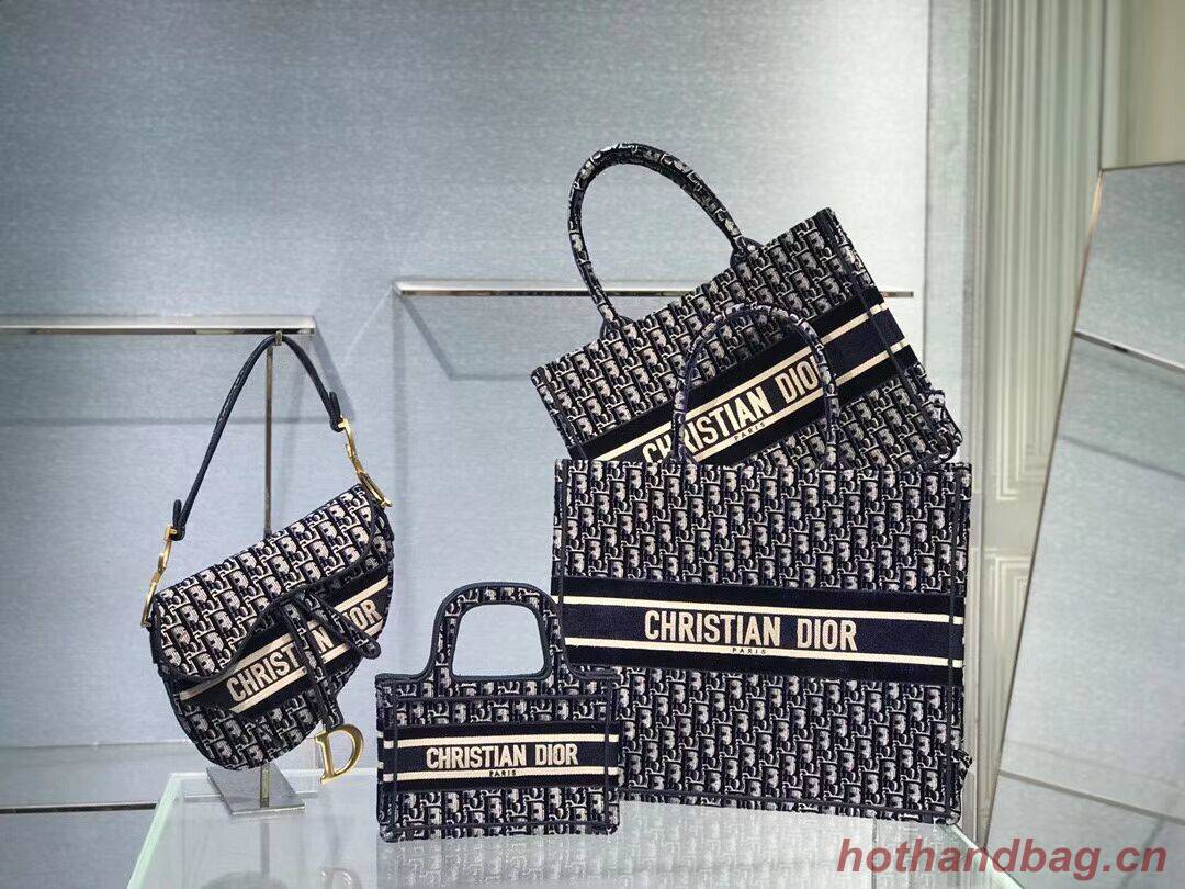 DIOR BOOK TOTE blue Dior Oblique Embroidered Velvet M1286Z DIOR BOOK TOTE blue Dior Oblique Embroidered Velvet M1286Z