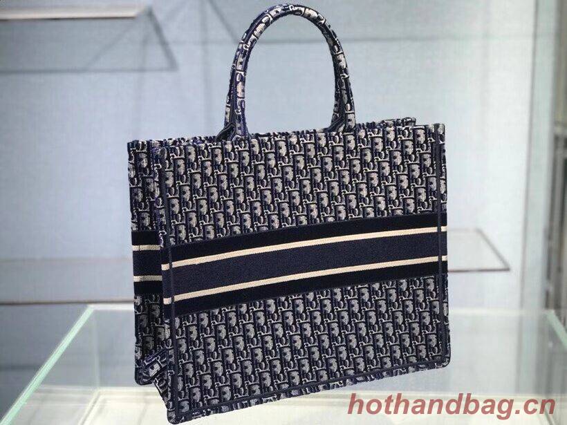 DIOR BOOK TOTE blue Dior Oblique Embroidered Velvet M1286Z DIOR BOOK TOTE blue Dior Oblique Embroidered Velvet M1286Z