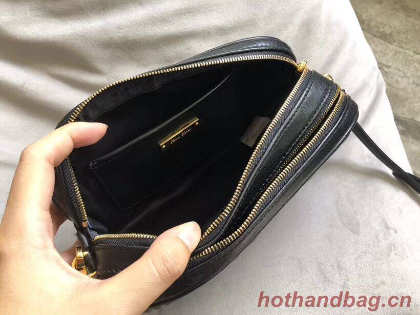 miu miu Matelasse Nappa Leather Shoulder Bag 5BH539A black miu miu Matelasse Nappa Leather Shoulder Bag 5BH539A black