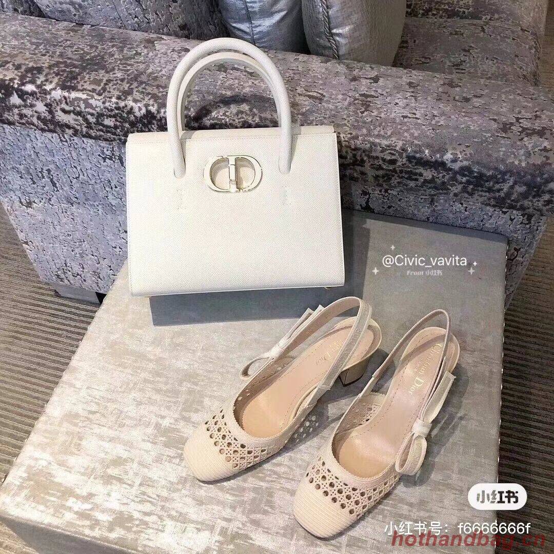 DIOR MEDIUM ST HONORE TOTE Grained Calfskin M9321UMBA white DIOR MEDIUM ST HONORE TOTE Grained Calfskin M9321UMBA white