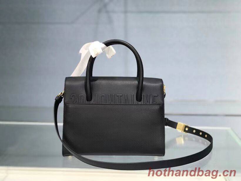 DIOR MEDIUM ST HONORE TOTE Grained Calfskin M9321UMBA black DIOR MEDIUM ST HONORE TOTE Grained Calfskin M9321UMBA black
