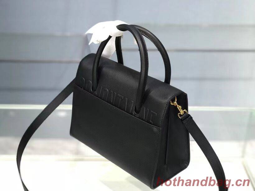 DIOR MEDIUM ST HONORE TOTE Grained Calfskin M9321UMBA black DIOR MEDIUM ST HONORE TOTE Grained Calfskin M9321UMBA black