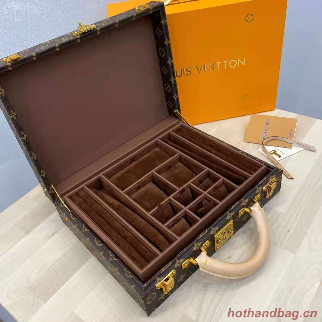 Louis Vuitton Monogram Canvas Treasure Box Original Leather 40688 Brown Louis Vuitton Monogram Canvas Treasure Box Original Leather 40688 Brown