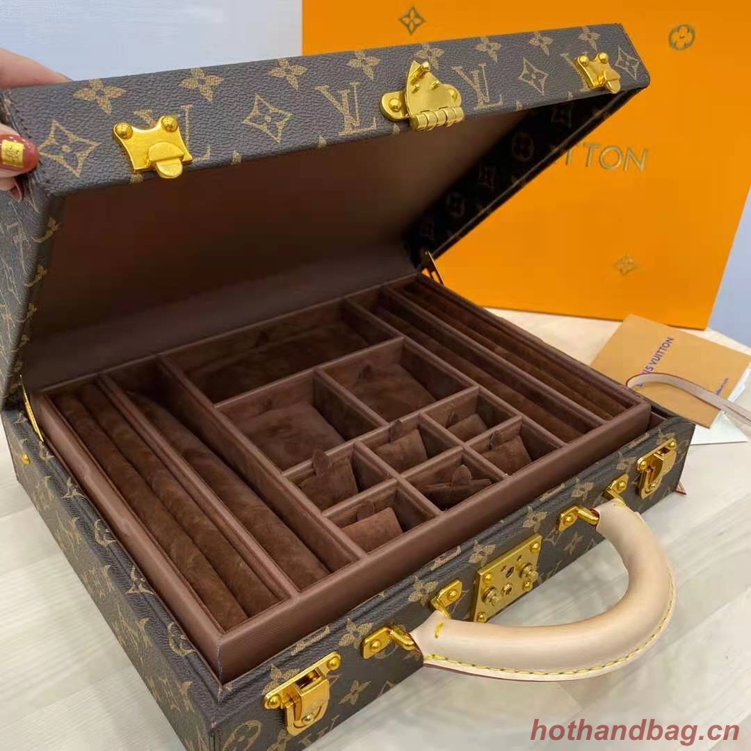 Louis Vuitton Monogram Canvas Treasure Box Original Leather 40688 Brown Louis Vuitton Monogram Canvas Treasure Box Original Leather 40688 Brown