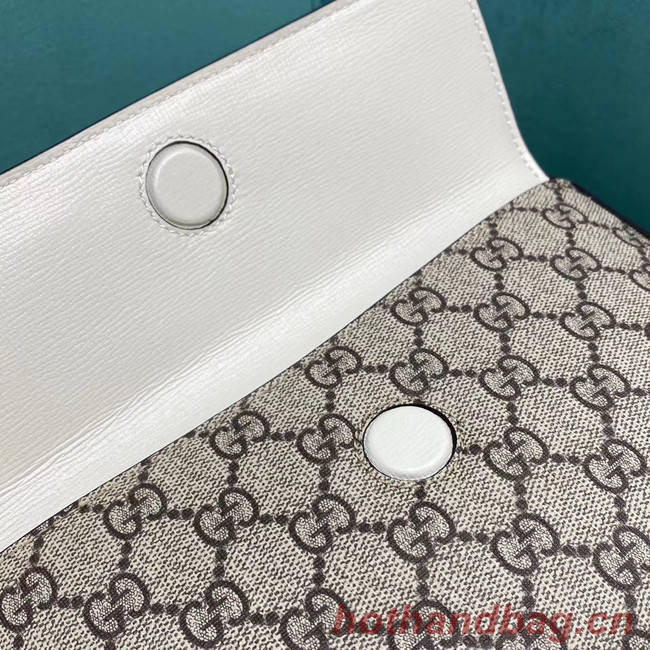 Gucci Horsebit 1955 small GG Supreme canvas shoulder bag 645454 White