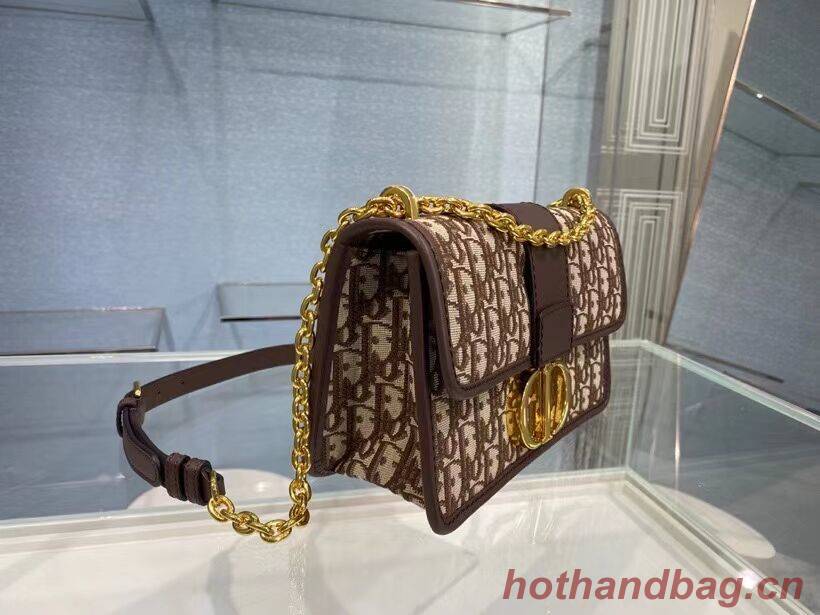 DIOR BOOK TOTE SMALL Oblique Embroidered C9008 Brown DIOR BOOK TOTE SMALL Oblique Embroidered C9008 Brown
