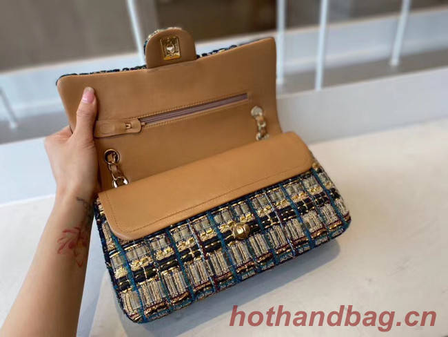 Chanel classic handbag Tweed & Gold-Tone Metal A01112-1 
