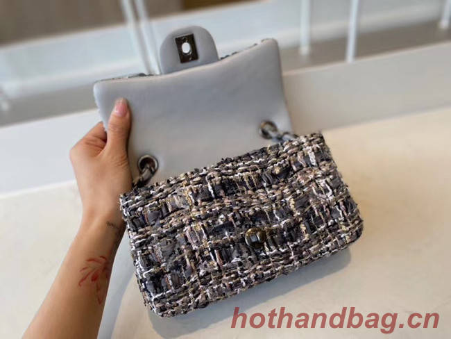 Chanel classic handbag Tweed & silver-Tone Metal A01116-5