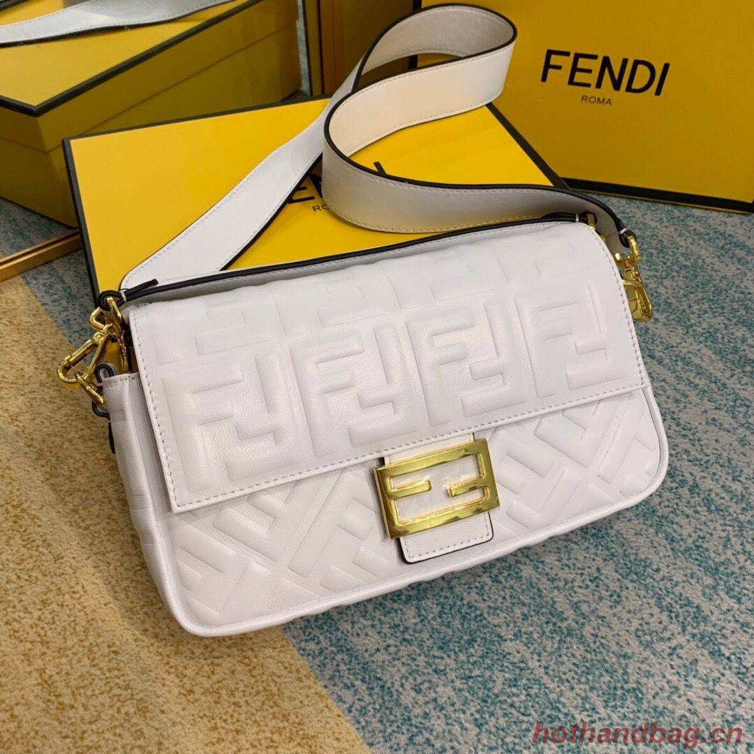Fendi BAGUETTE Shoulder Bag 8BR600 white Fendi BAGUETTE Shoulder Bag 8BR600 white