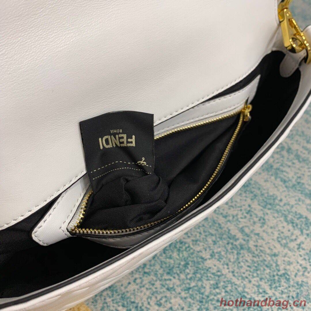 Fendi BAGUETTE Shoulder Bag 8BR600 white Fendi BAGUETTE Shoulder Bag 8BR600 white