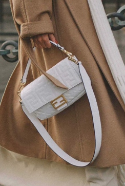 Fendi BAGUETTE Shoulder Bag 8BR600 white Fendi BAGUETTE Shoulder Bag 8BR600 white