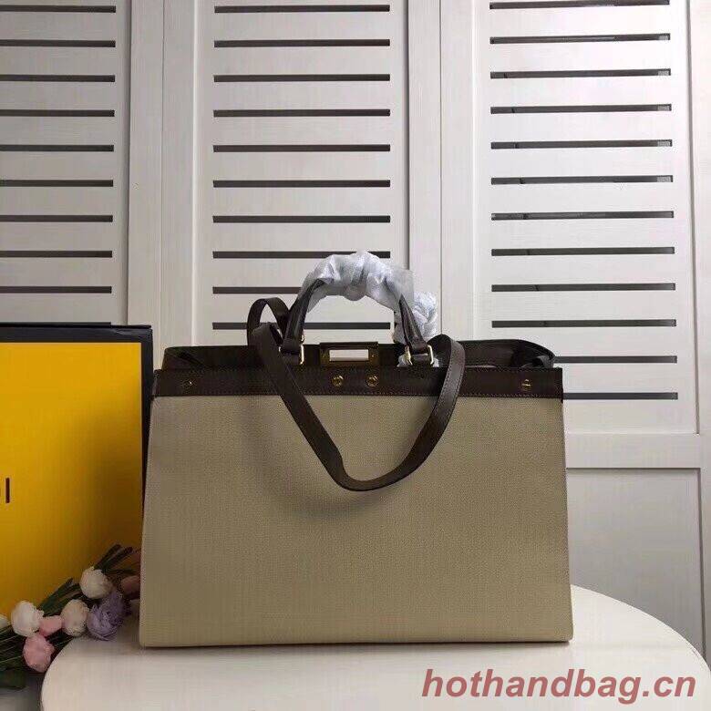 FENDI PEEKABOO X-TOTE canvas bag 8BH374A beige FENDI PEEKABOO X-TOTE canvas bag 8BH374A beige