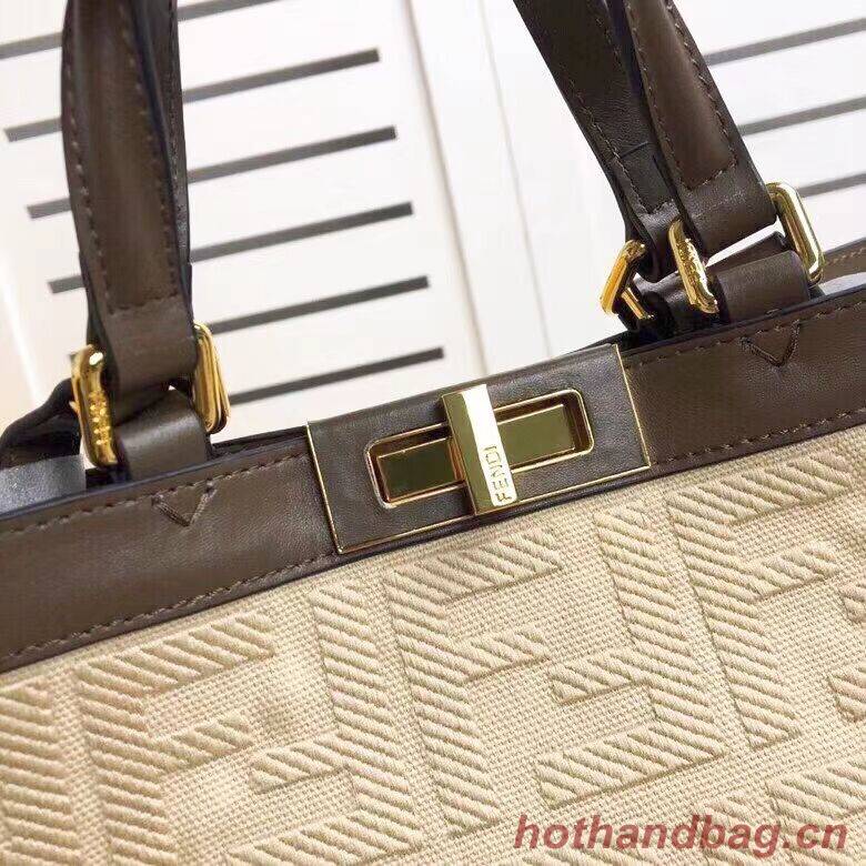 FENDI PEEKABOO X-TOTE canvas bag 8BH374A beige FENDI PEEKABOO X-TOTE canvas bag 8BH374A beige