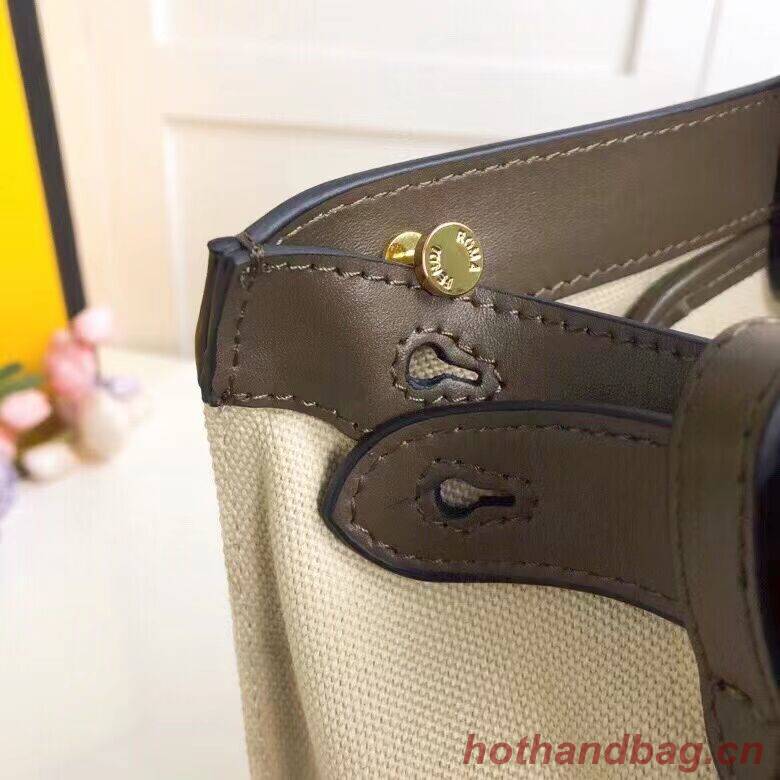 FENDI PEEKABOO X-TOTE canvas bag 8BH374A beige FENDI PEEKABOO X-TOTE canvas bag 8BH374A beige