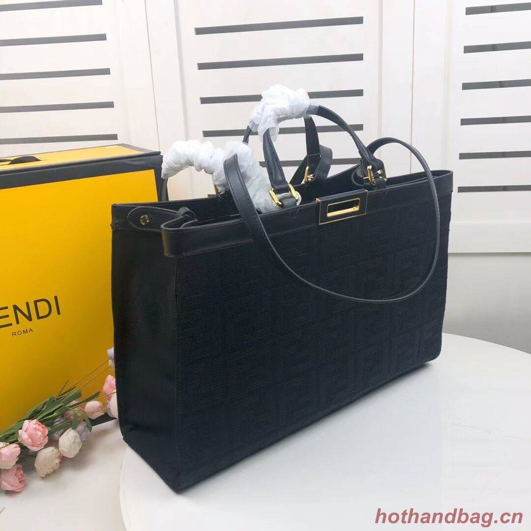 FENDI PEEKABOO X-TOTE canvas bag 8BH374A black FENDI PEEKABOO X-TOTE canvas bag 8BH374A black