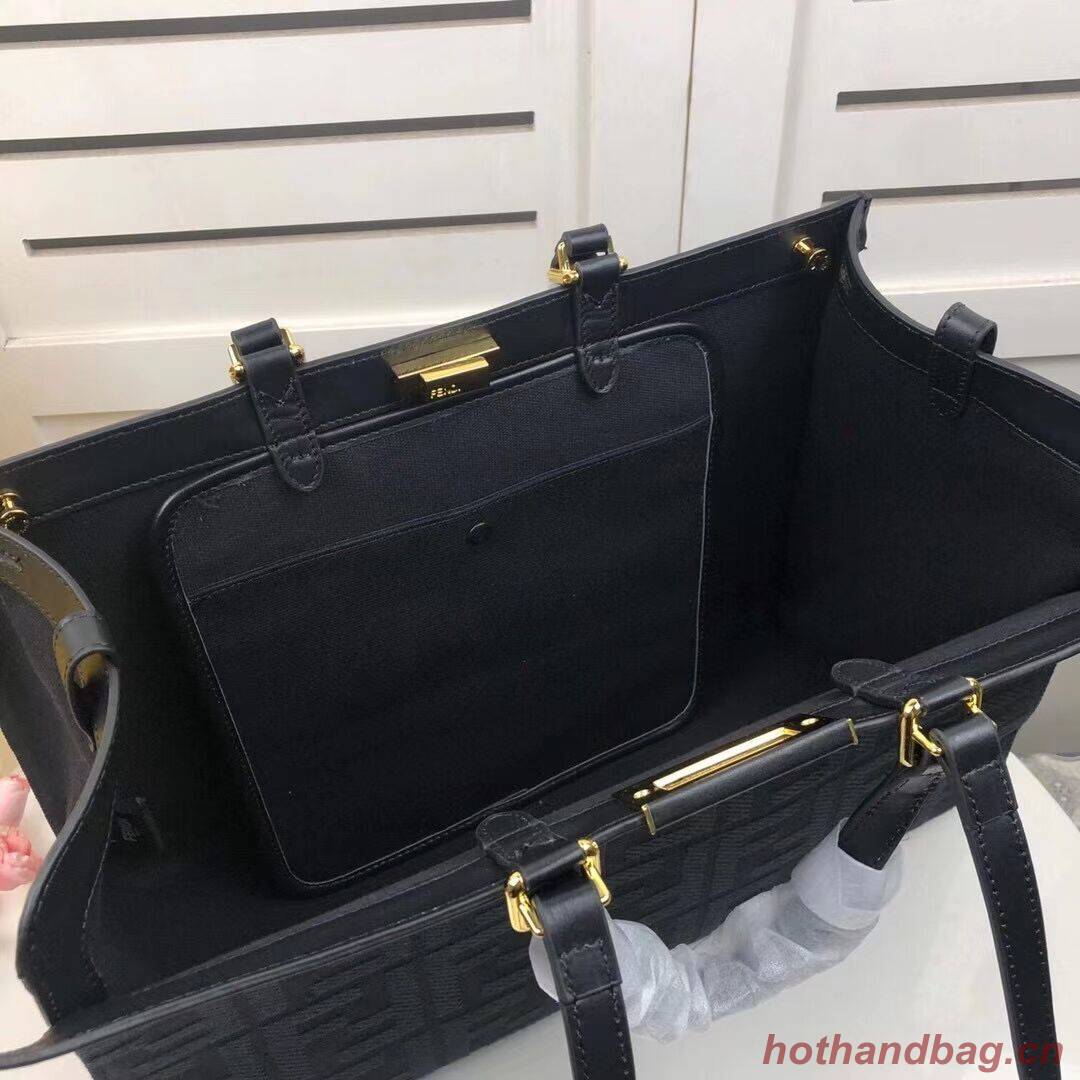 FENDI PEEKABOO X-TOTE canvas bag 8BH374A black FENDI PEEKABOO X-TOTE canvas bag 8BH374A black