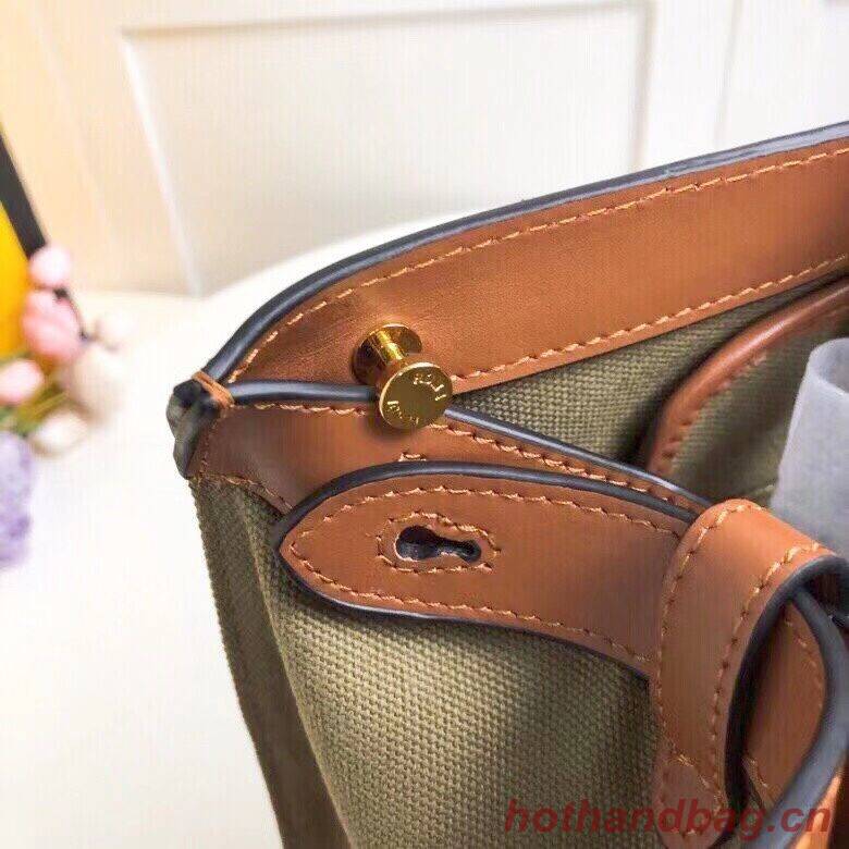 FENDI PEEKABOO X-TOTE canvas bag 8BH374B green FENDI PEEKABOO X-TOTE canvas bag 8BH374B green