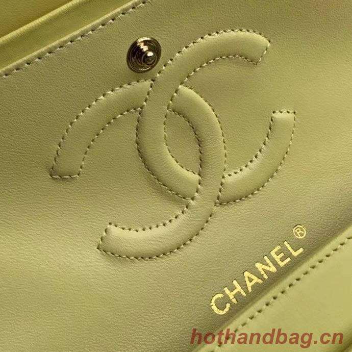 chanel classic handbag Lambskin & gold Metal A01112 lemon
