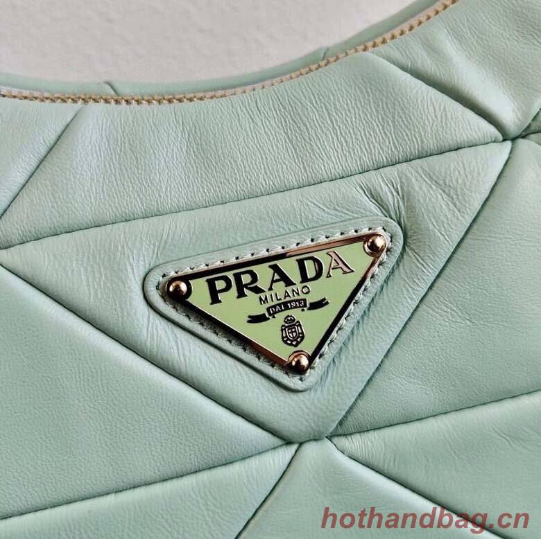 Prada Gaufre nappa leather shoulder bag 1BC151A light green Prada Gaufre nappa leather shoulder bag 1BC151A light green