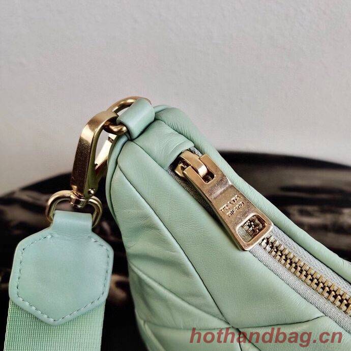 Prada Gaufre nappa leather shoulder bag 1BC151A light green Prada Gaufre nappa leather shoulder bag 1BC151A light green