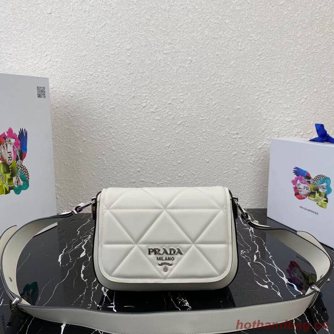 Prada System nappa leather patchwork bag 1BG283 white Prada System nappa leather patchwork bag 1BG283 white