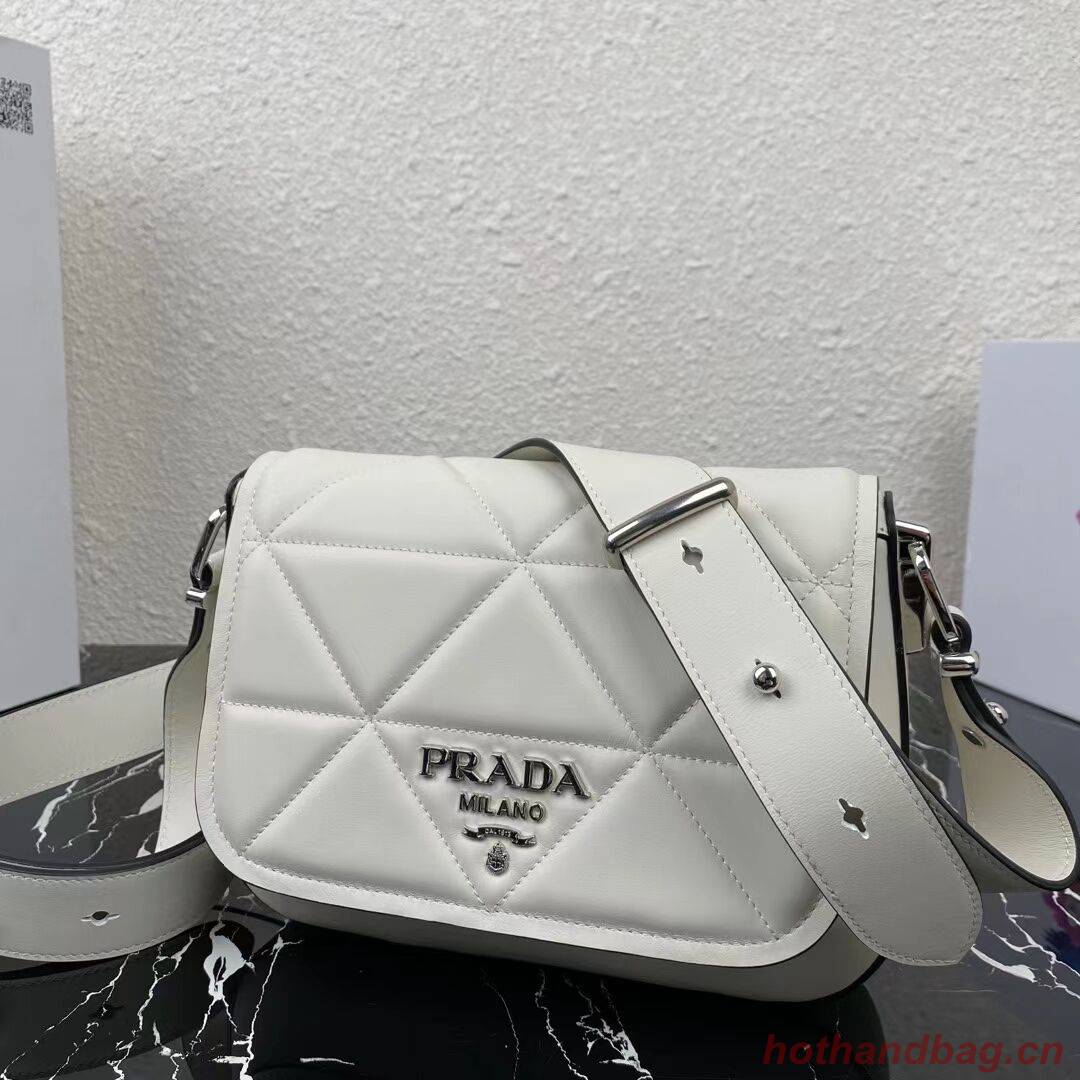 Prada System nappa leather patchwork bag 1BG283 white Prada System nappa leather patchwork bag 1BG283 white