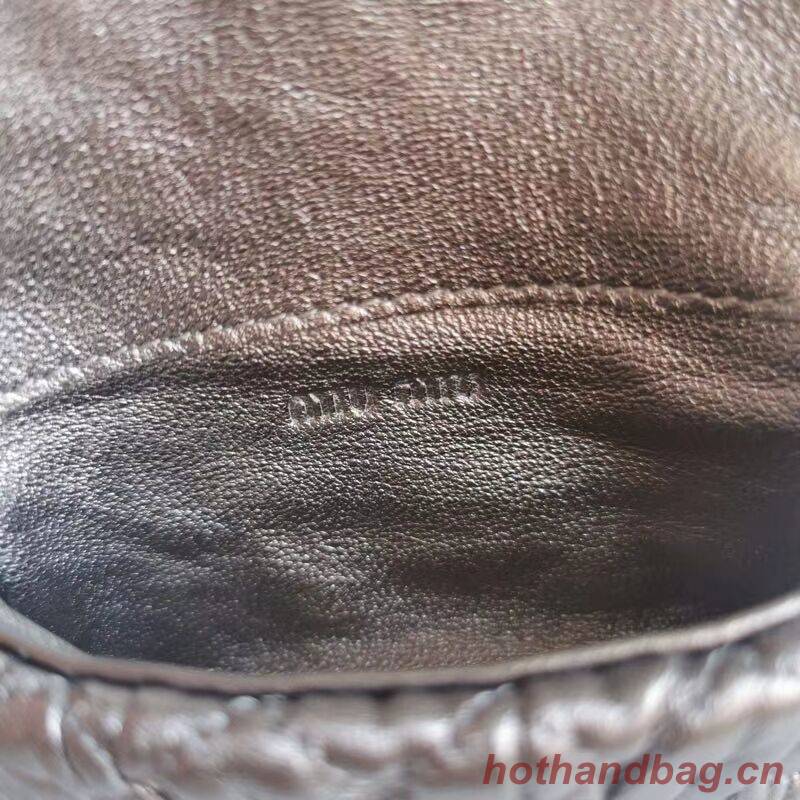 miu miu Matelasse Nappa Leather mini Shoulder Bag 5TT124 Silver miu miu Matelasse Nappa Leather mini Shoulder Bag 5TT124 Silver