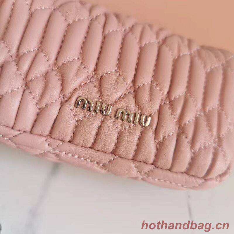 miu miu Matelasse Nappa Leather mini Shoulder Bag 5TT124 pink miu miu Matelasse Nappa Leather mini Shoulder Bag 5TT124 pink