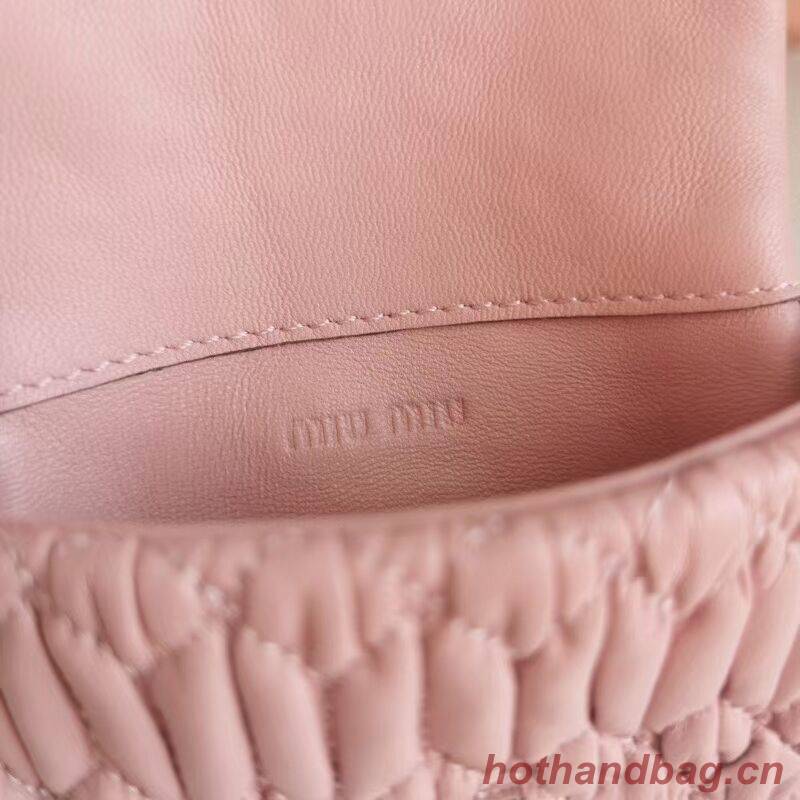 miu miu Matelasse Nappa Leather mini Shoulder Bag 5TT124 pink miu miu Matelasse Nappa Leather mini Shoulder Bag 5TT124 pink