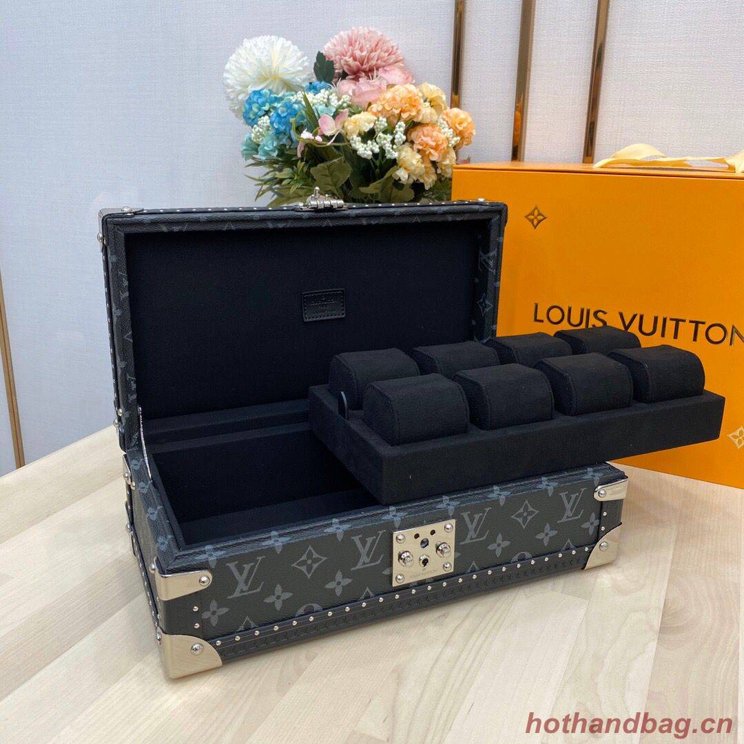 Louis Vuitton Monogram Canvas Watches Box 40664 Black Louis Vuitton Monogram Canvas Watches Box 40664 Black