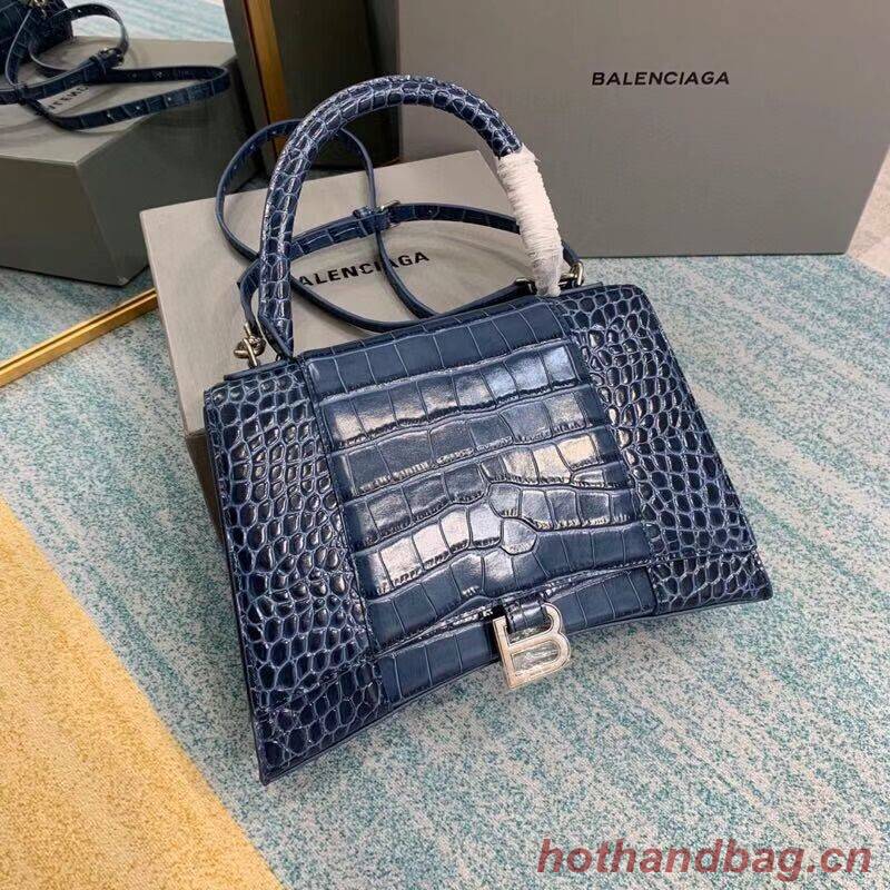 Balenciaga HOURGLASS MEDIUM TOP HANDLE BAG B108892E blue Balenciaga HOURGLASS MEDIUM TOP HANDLE BAG B108892E blue
