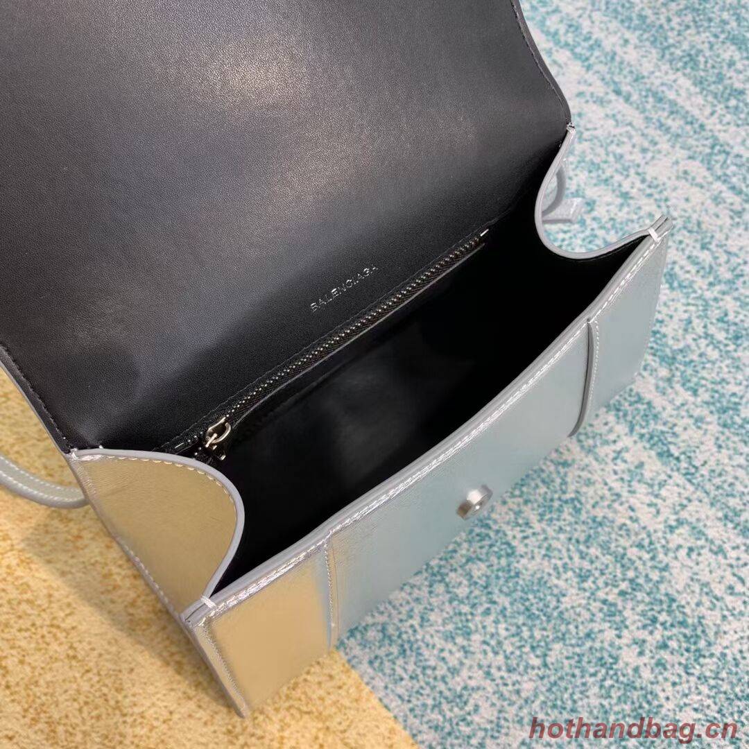 Balenciaga HOURGLASS SMALL TOP HANDLE BAG B108895-1 Silver 