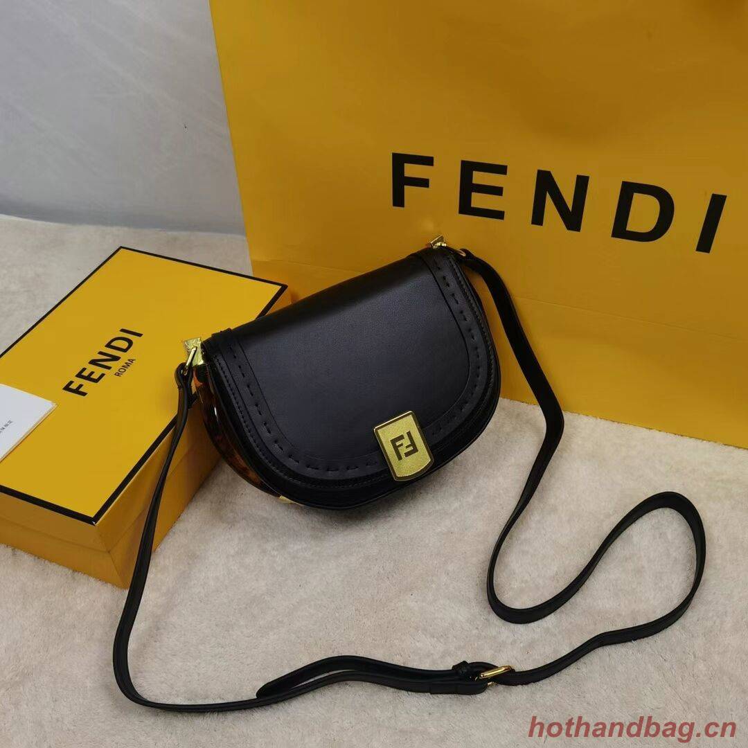 FENDI MOONLIGHT leather bag 8BT346A black FENDI MOONLIGHT leather bag 8BT346A black