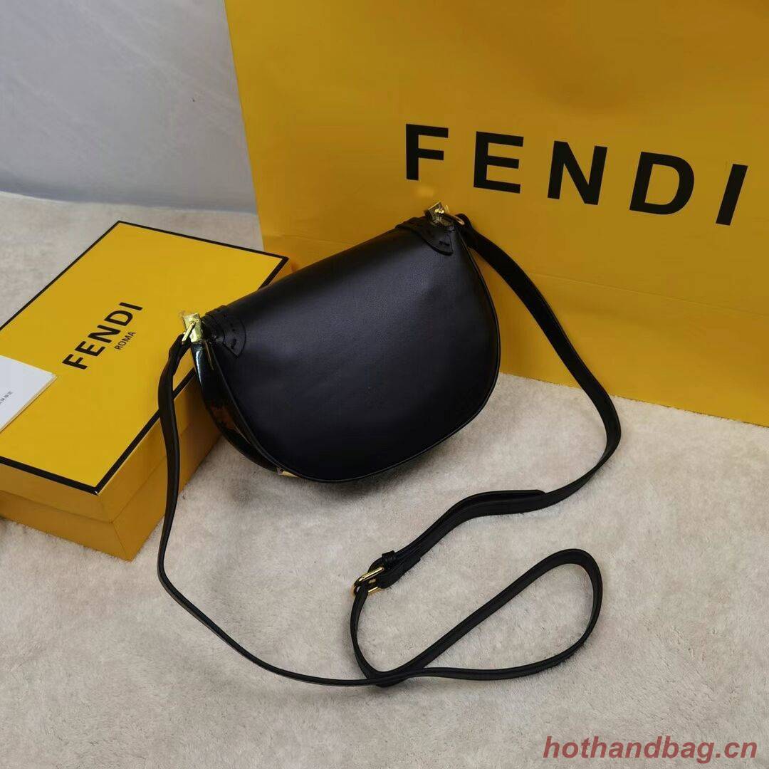 FENDI MOONLIGHT leather bag 8BT346A black FENDI MOONLIGHT leather bag 8BT346A black