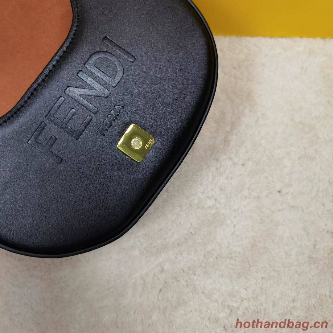 FENDI MOONLIGHT leather bag 8BT346A black FENDI MOONLIGHT leather bag 8BT346A black