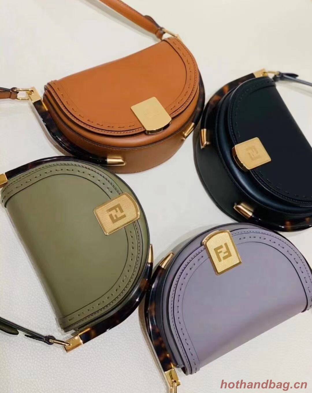 FENDI MOONLIGHT leather bag 8BT346A brown FENDI MOONLIGHT leather bag 8BT346A brown