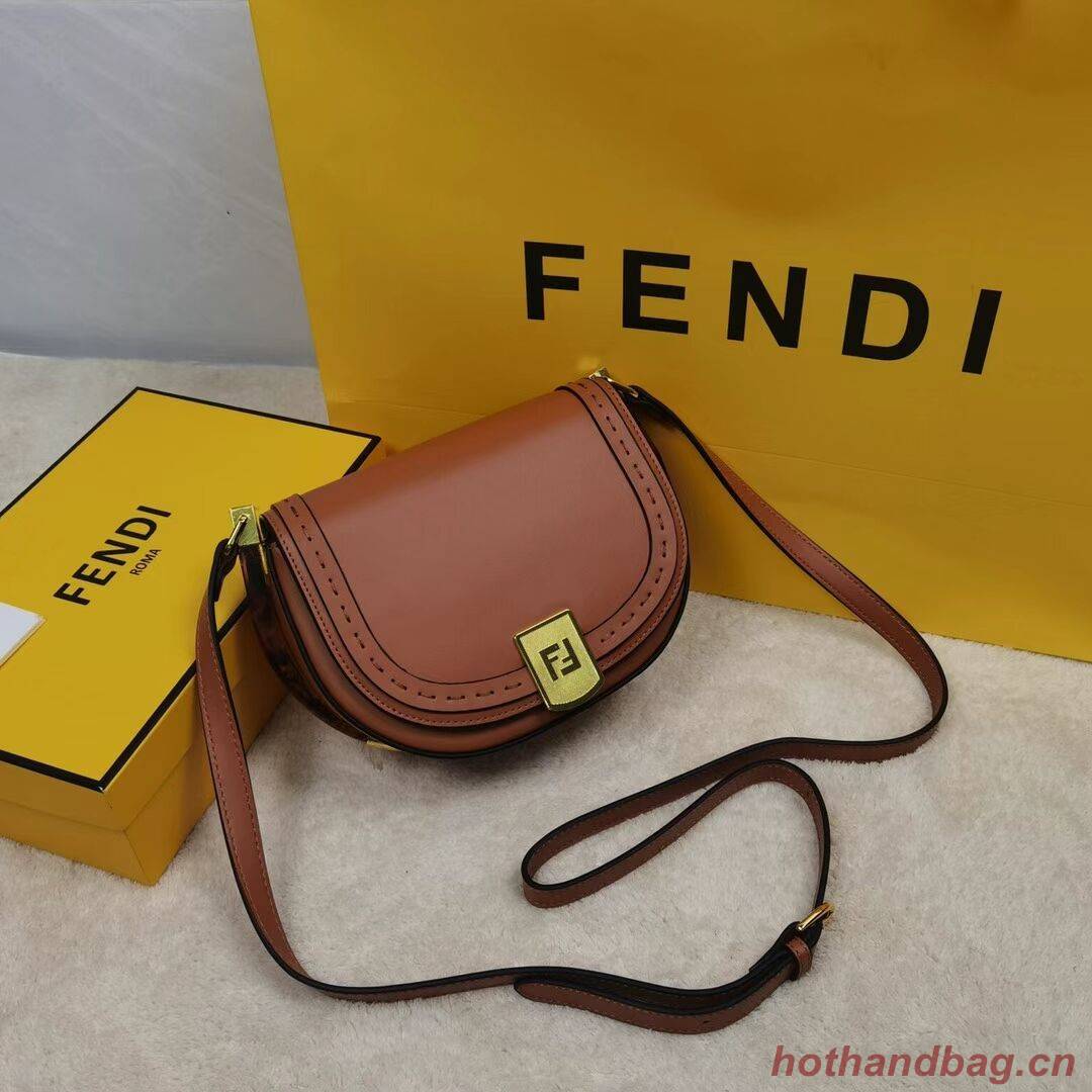 FENDI MOONLIGHT leather bag 8BT346A brown FENDI MOONLIGHT leather bag 8BT346A brown